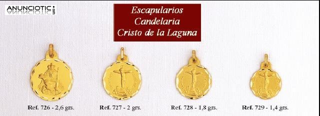 MEDALLA VIRGEN DE LA CANDELARIA EN ORO Y EN PLATA.