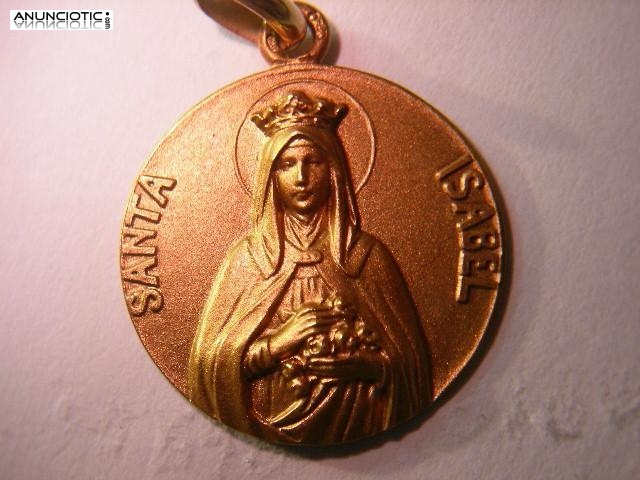 MEDALLA SANTA ISABEL EN ORO Y EN PLATA.