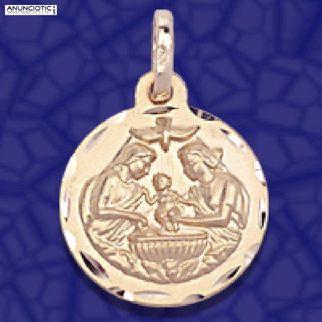  Medallas de virgenes y santos en oro y plata