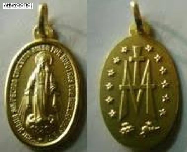 Medallas milagrosa en oro y plata