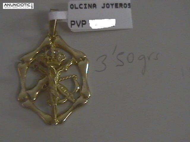 CRISTO de la LEGION en oro y plata