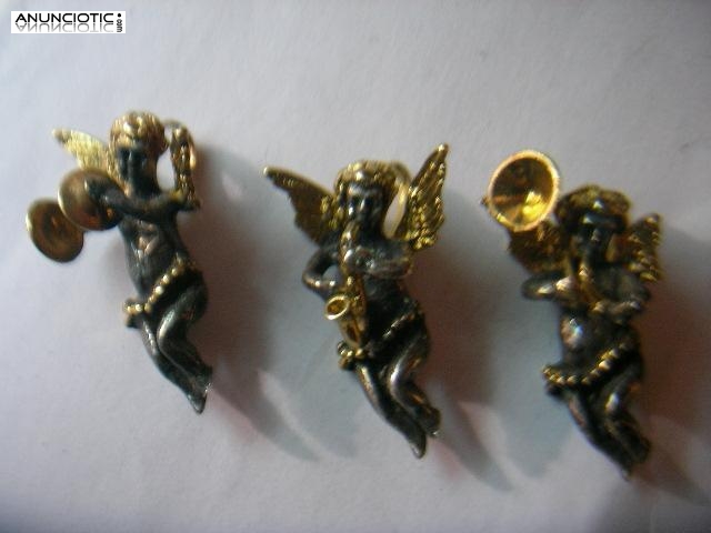 ANGELES - cOLGANTES ANGELES en oro y plata