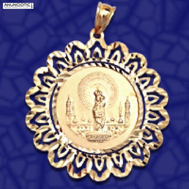 Medallas virgen pilar en oro y plata