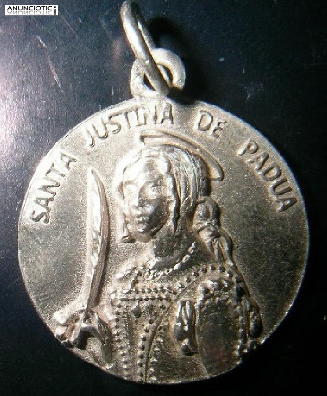 MEDALLA VIRGEN SANTA JUSTINA DE PADUA.