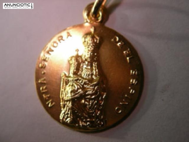 MEDALLAS VIRGEN AINHOA EN ORO Y EN PLATA.