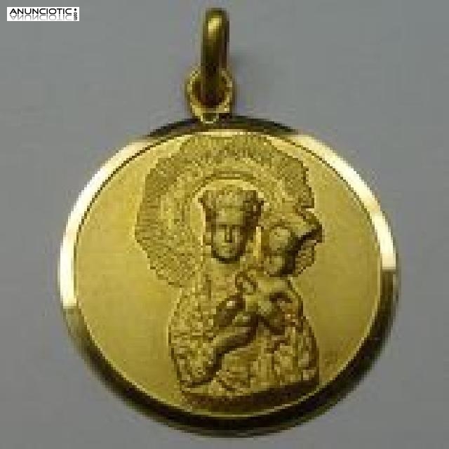 MEDALLA VIRGEN DE LA ALMUDENA EN ORO Y EN PLATA.