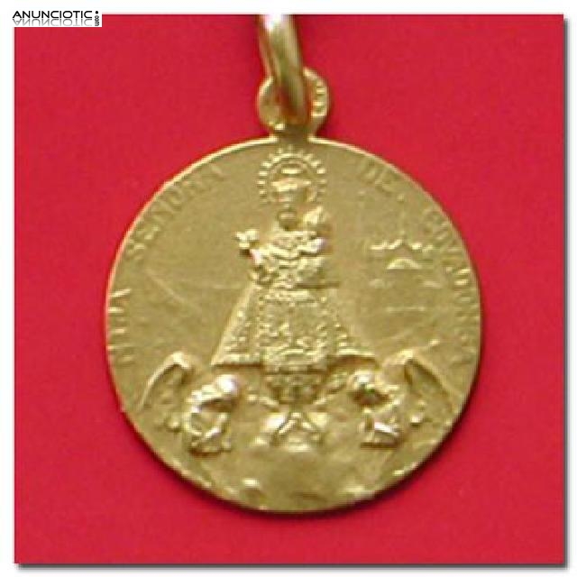 MEDALLA Y CRUZ VIRGEN DE COVADONGA EN ORO Y EN PLATA.