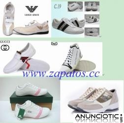venta de zapatos de marca Armani, Lacoste, Gucci, LV