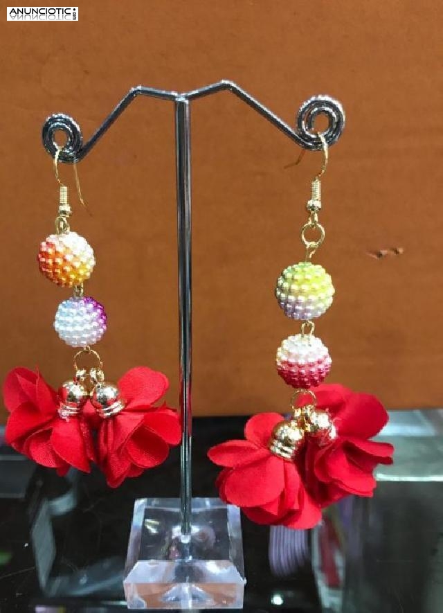 Pendientes artesanales  en variados colores