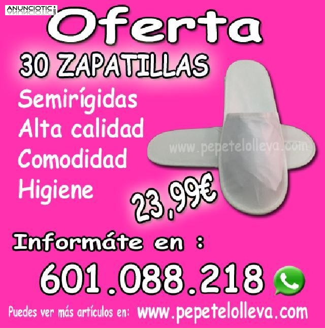 30 zapatillas de usar y tirar por 23,99 