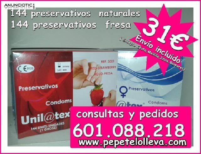 288 preservativos unilatex 31 