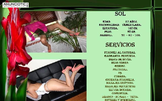 SOL TREMENDA MUJER VOLUPTUOSA Y DE SENSUALIDAD SIN LÍMITES