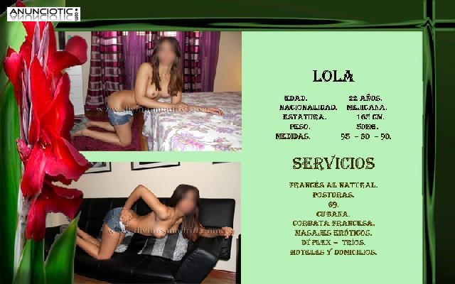 LOLA SEDUCTORA JOVENCITA DE CUERPO ESCULTURAL TODO SIMPATÍA, GOZARÁS COMO N