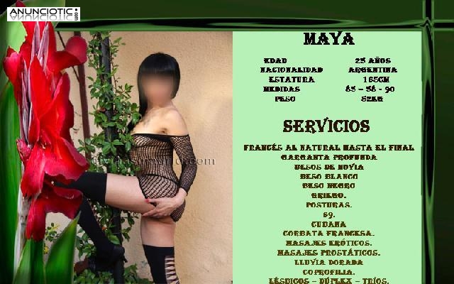 MAYA UNA CHICA MUY ESPECIAL PARA GOZAR A TOPE SUPERCOMPLETA Y COMPLACIENTE 