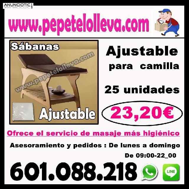 Se adaptan perfectamente 25 sábanas ajustables de camilla 23,20