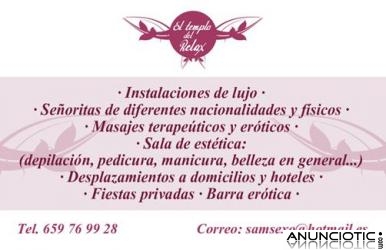 ************el  templo del relax*******servicios de belleza y bienestar para el hombre