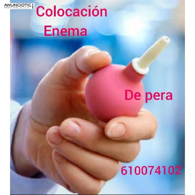 Colocación Enema masaje prostático