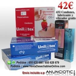 OFERTA 432 PRESERVATIVOS UNILATEX MÁS LUBRICANTE Y VIBRADOR 42  