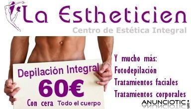 Depilación integral masculina con cera ¡¡¡60!!!