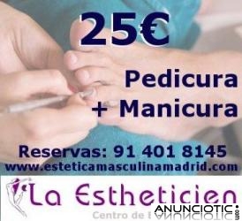 Manicura y pedicura para hombres 25 euros!!! 