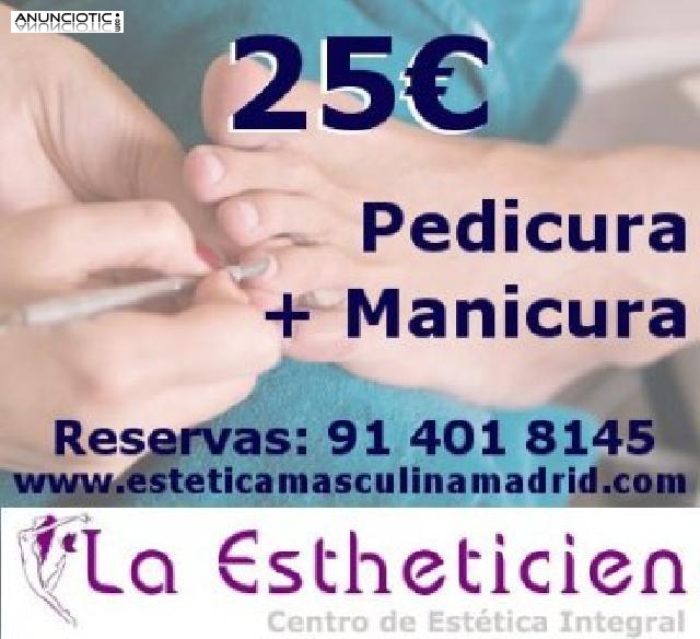 Te ofrecemos una PROMOCION DE MANICURA Y PEDICURA POR 25