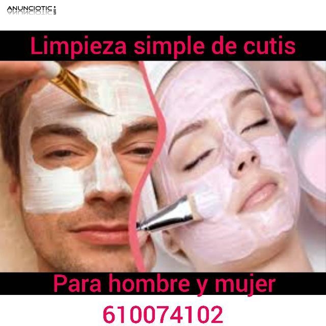 LIMPIEZA FACIAL HOMBRE MUJER hotel domicilio