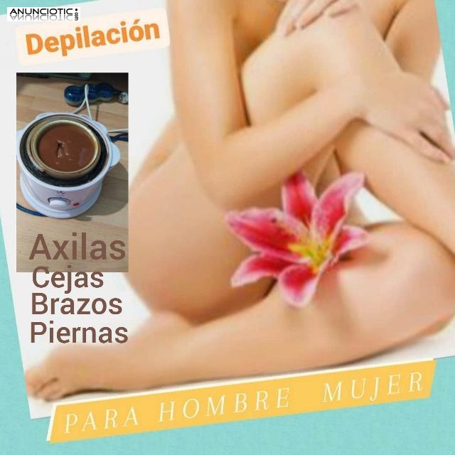 Depilación hombre mujer cera cuchilla domicilios