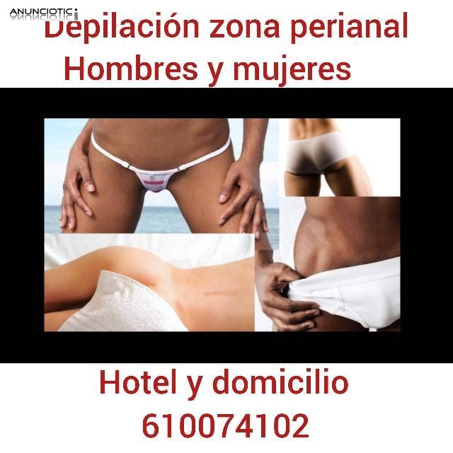 Depilación hombre mujer cera cuchilla domicilios