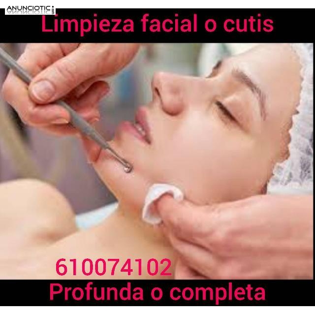 LIMPIEZA de Cutis o facial simple o profunda hotel domicilios