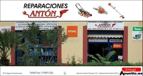 REPARACIONES ANTON,  VENTA-REPACION Y RECAMBIO DE MAQUINARIA DE JARDIN Y ELÉCTRICA.