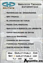 Servicio a empresas QualityPubli. Red informatica, router, servidores, copias de seguridad de datos