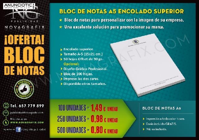 Cuaderno y bloc de notas personalizado con su logo de empresa