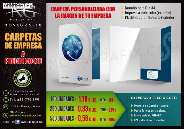 Carpetas, papel y hojas de carta a precio de coste