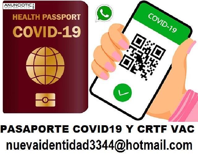 PASAPORTE PASE COVID19 CERTIFICADO DE VACUNACION  ETC