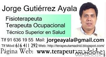 Fisioterapeuta y Terapeuta Ocupacional en consulta y a domiciio