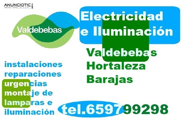 Electricista en Valdebebas. Instalaciones, Reparaciones y Urgencias. Económ