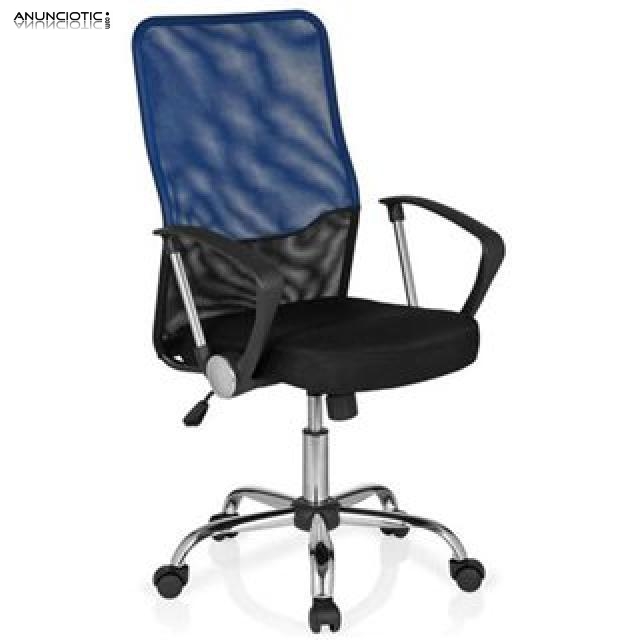 Silla de aluminio azul negro