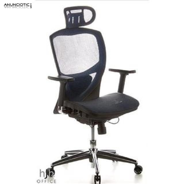 Silla venus pro ajustable 100% en malla azul