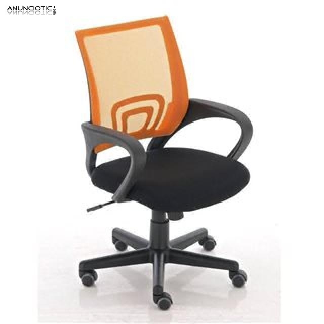 Silla visto tela con asiento acolchado