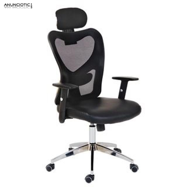 Silla ergonómica con soporte lumbar