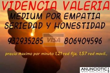 Vidente y tarotista VALERIA. No Pregunto, soy rápida y precisa, no engaño. 806404596