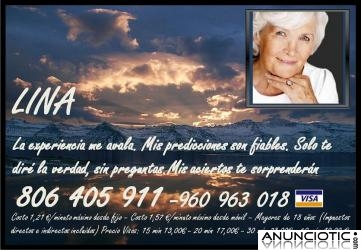 Lina Vidente 50 años le avalan. Tarot serio. Franqueza 806405911