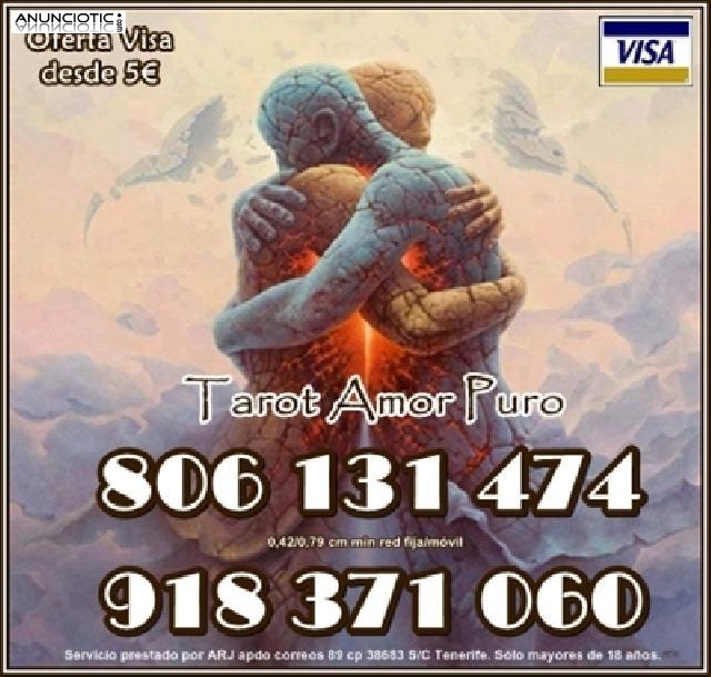 Tarot Amor Puro 806 por sólo 0,42 cm min. Visa oferta 8 20 min.