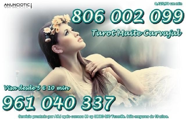 Oferta Visa 5  10 min. Tarot 806 Maite Carvajal sólo 0,42 cm min. 