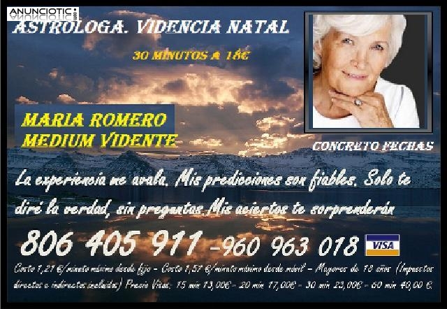 Maria romero, sin preguntas, vidente ocultista 960963018.