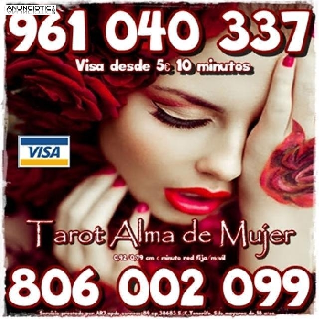 Tarot y videncia Alma de Mujer por 0,42cm min. Visa desde 5 10 min. 