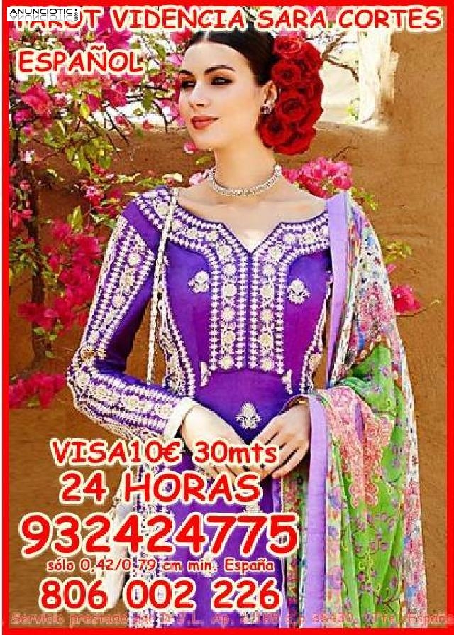 Tarot Visa  Sara Cortes 932 424 775  desde 5 15 min, 8 20mts 10 30mts.60