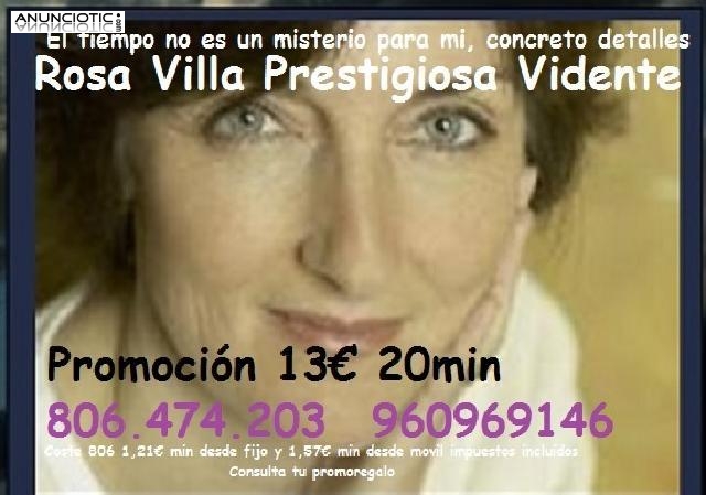 Rosa Villa, 13 20 minutos. Vidente española, tema amor 806 474 203