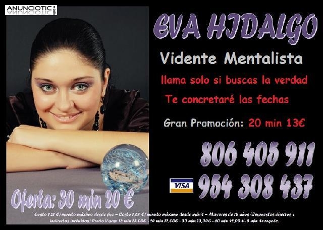 Eva Hidalgo, vidente sin preguntas, sólo la verdad 806 405 911. Tarot 13