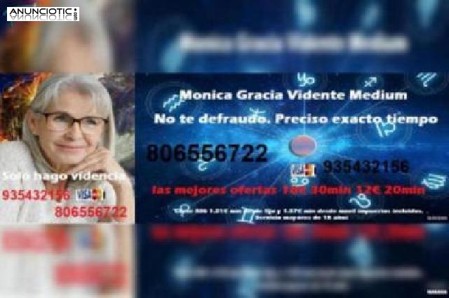 Vidente Mónica Gracia, tarotista y medium 806 556 722. Fechas, detalles.